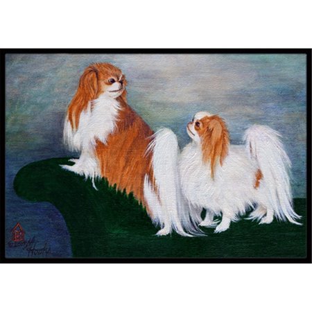 CAROLINES TREASURES Japanese Chin Standing On My Tail Indoor and Outdoor Mat- 24 x 36 in. MH1059JMAT